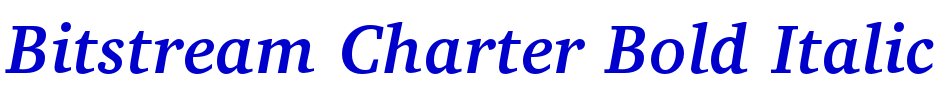 Bitstream Charter Bold Italic font